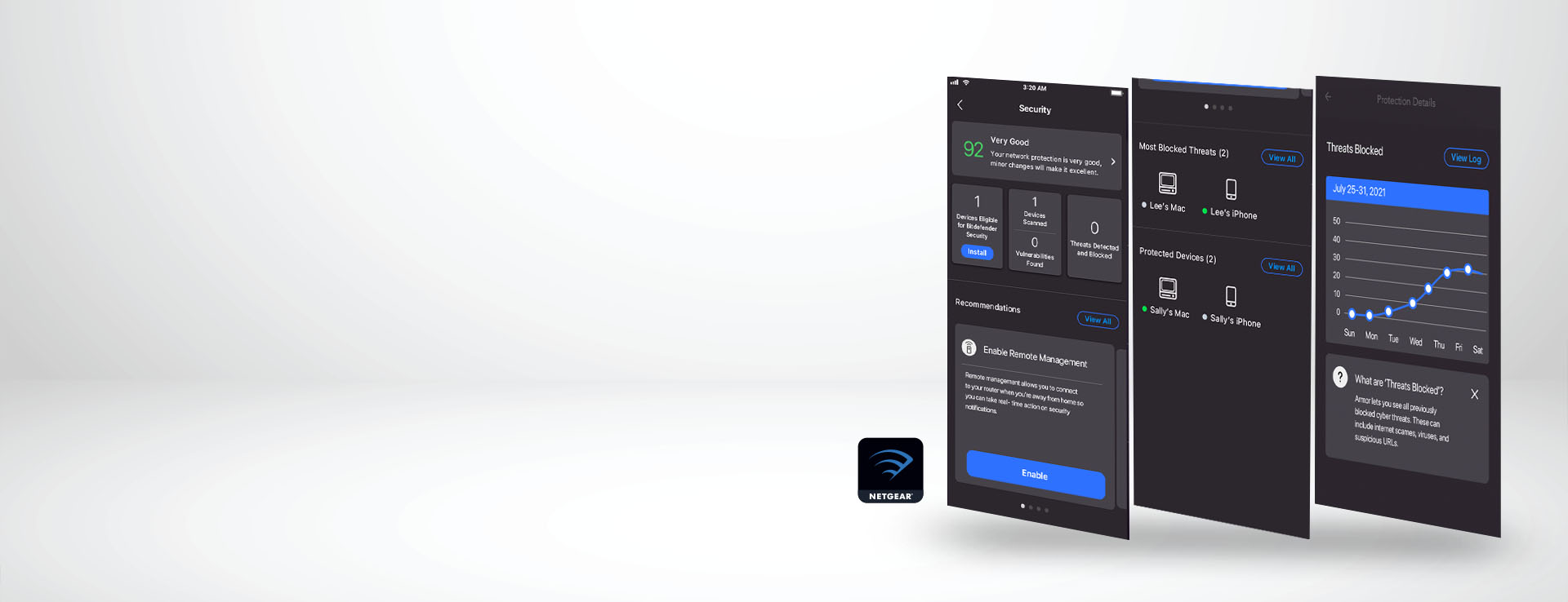 Nighthawk app with Armor