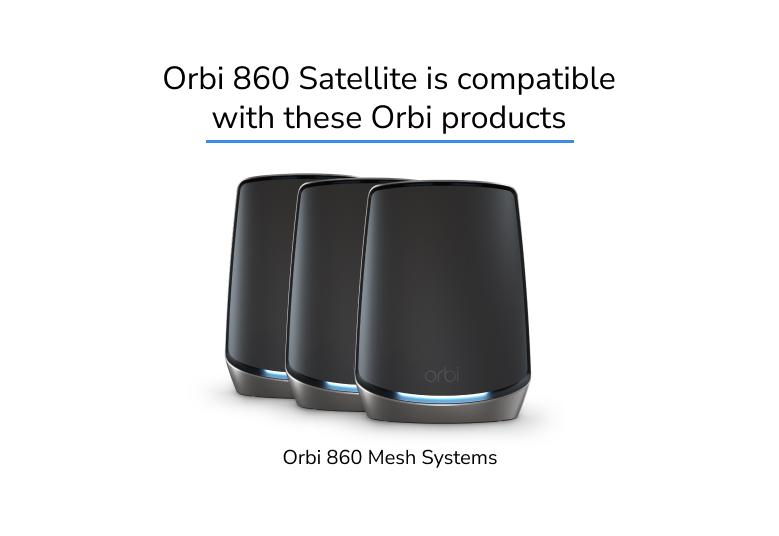 RBS860B Satellite is compatible with these Orbi products