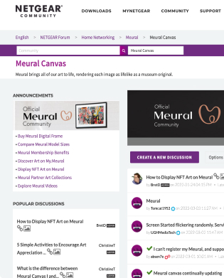 Meural Resources Meural Community